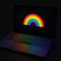 Laptop with Glowing Keyboard