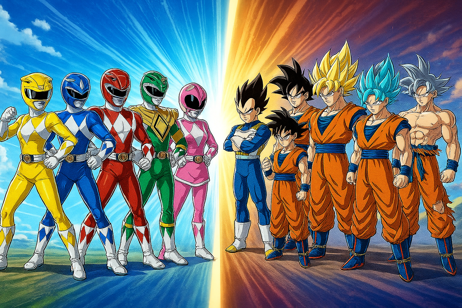 Mighty Morphins Versus Saiyans